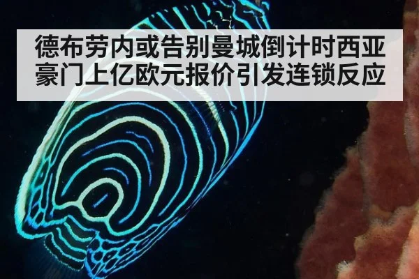 德布劳内或告别曼城倒计时西亚豪门上亿欧元报价引发连锁反应
